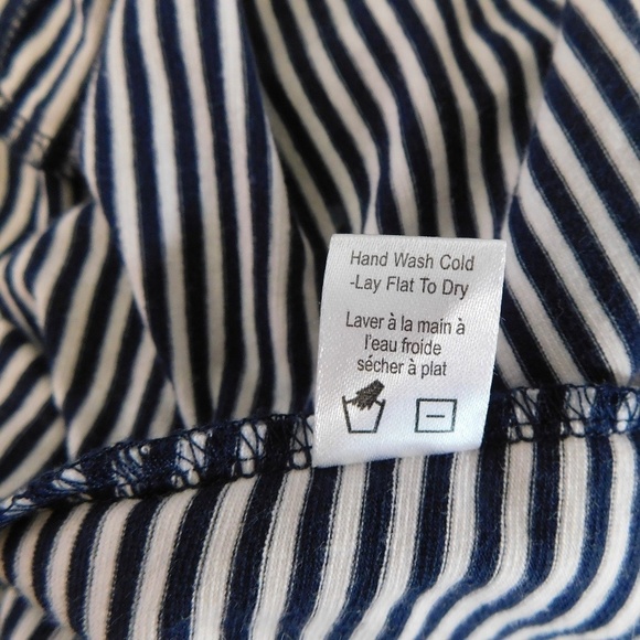 Anthropologie ONE SEPTEMBER Striped Tank Top Pom Poms Navy White Boho Small - Picture 12 of 13